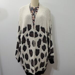Umgee Black and Brown Patterned Cardigan